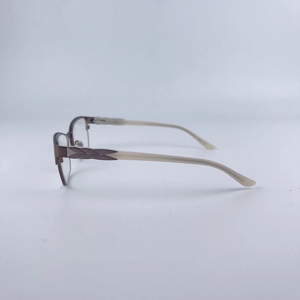 Karen Kane Xanadu‎ Women's Eyeglasses Frame Matte Brown Half Rim 53-16-135 mm
